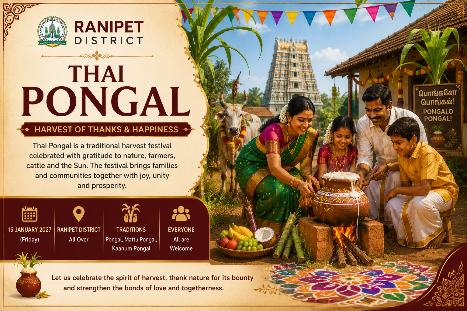Thai Pongal Celebrations